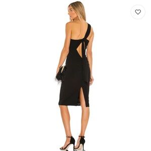 NWT! Katie May "High Roller" One Shoulder Open Back LBD in Black Size XS